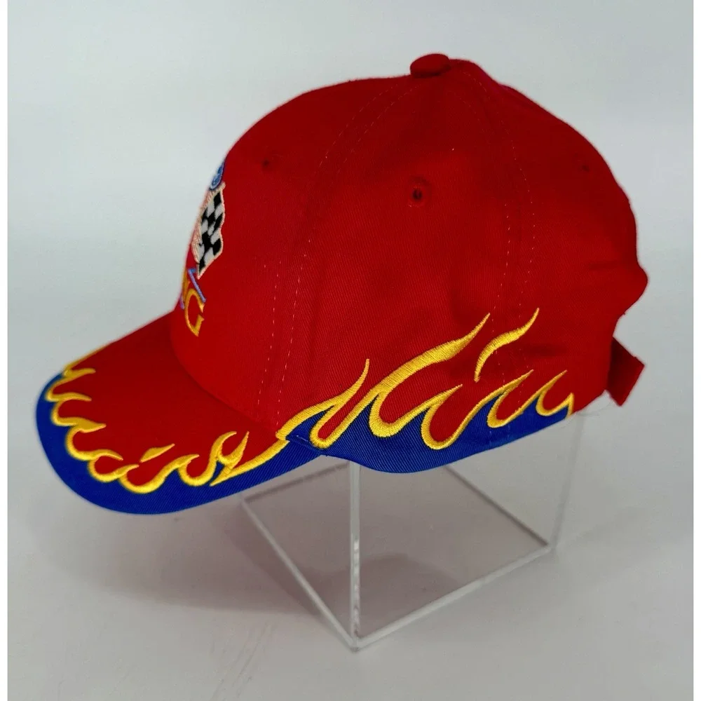 Ford Racing NASCAR Hat Cap Adjustable Flames DP RACING Red